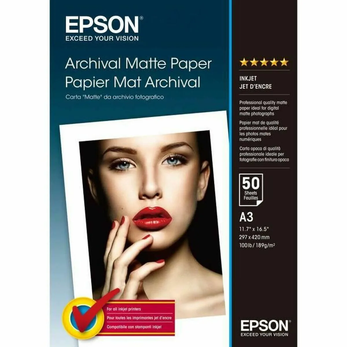 Papier photo mat epson c13s041344 a3 50 volets 1 unite m050765978. Découvrez la diversité Diaytar : une infinité de produits pour la maison, le travail, les loisirs, tous dans l'air du temps