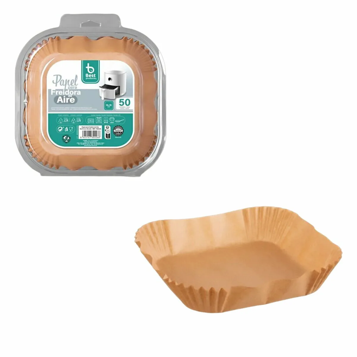Papier pour friteuse a air best products green 730226 16 x 16 x 4 5 cm carre 50 unites s792088513. Diaytar opère une veille constante pour vous offrir l'élite des produits généraux, électroniques et maison.