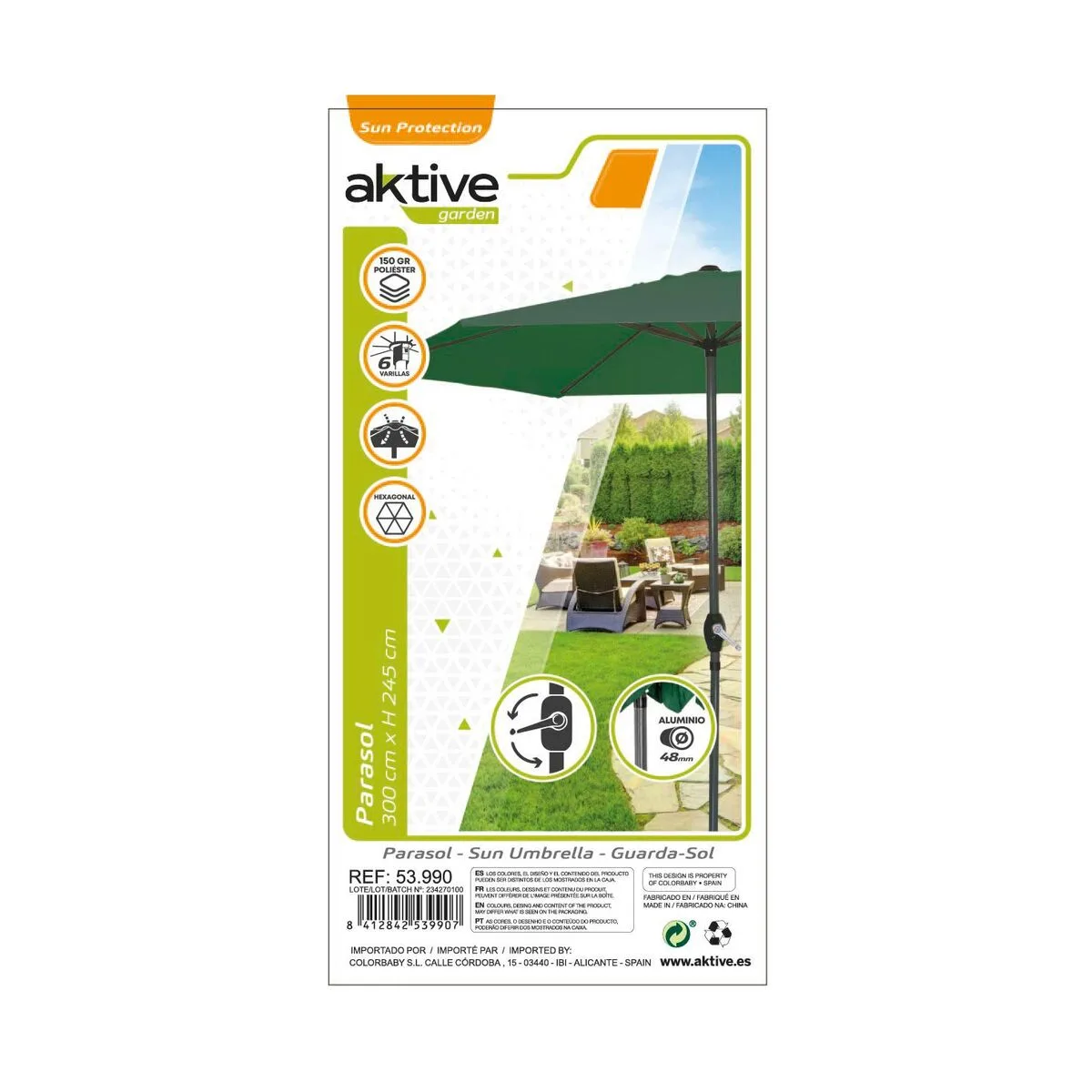 Parapluie aktive vert 300 x 245 x 300 cm s890118891. Re-découvrez le plaisir de shopper en ligne avec Diaytar et sa multitude de produits triés sur le volet pour vous