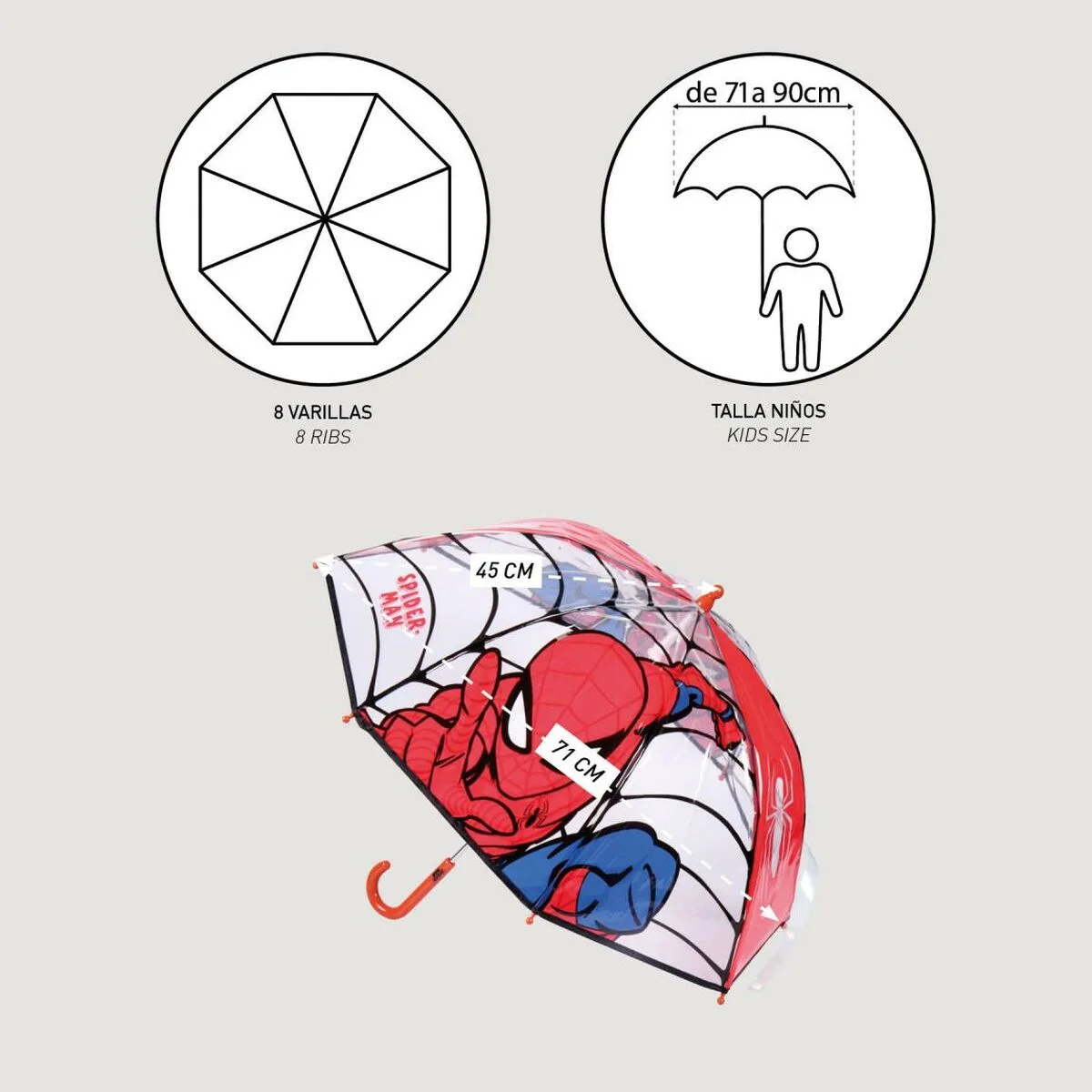 Parapluie spider man rouge poe 45 cm s073235222. Notre philosophie : le produit parfait n'existe pas. C'est pourquoi Diaytar en propose des milliers, pour que vous le créiez.