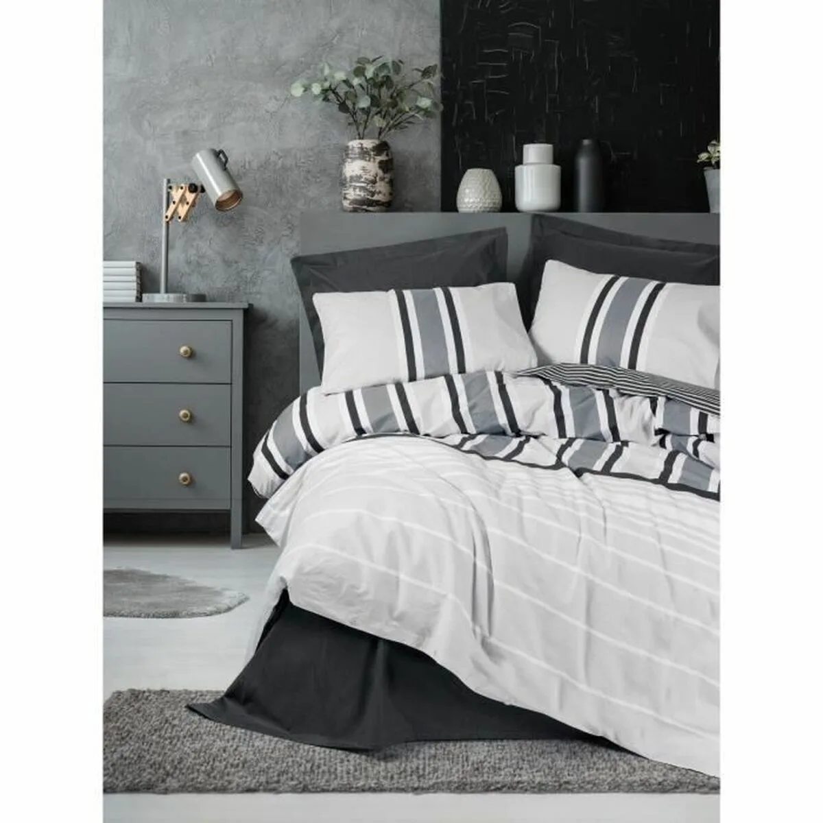Parure de couette blanc gris 220 x 240 cm s7101947497. L'esprit Diaytar : une curiosité insatiable pour dénicher les produits généraux et électroniques qui feront demain