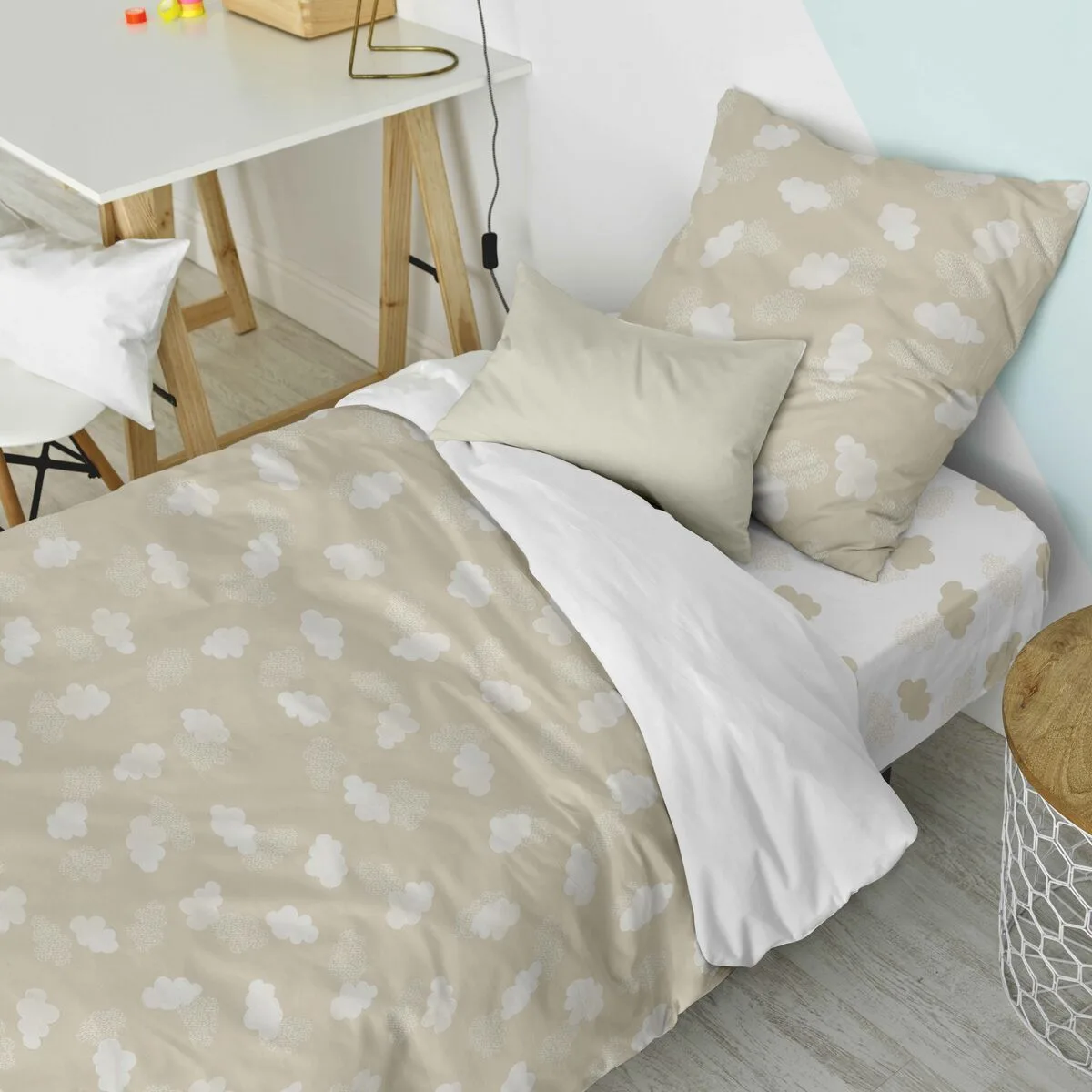 Parure de couette happyfriday basic kids beige lit 1 persone 2 pieces d161178631. Diaytar, le curateur de votre style de vie moderne, à travers une offre généraliste constamment renouvelée et actualisée