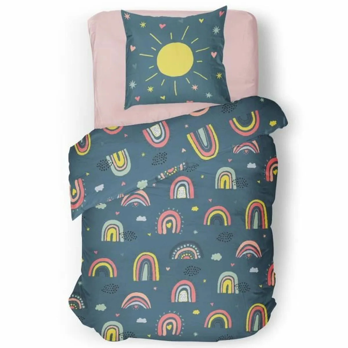 Parure de couette roupillon rainbow 140 x 200 cm bleu 2 pieces s7100116918. Chez Diaytar, chaque visite est l'occasion de découvrir un nouveau produit génial, qu'il soit électronique ou domestique