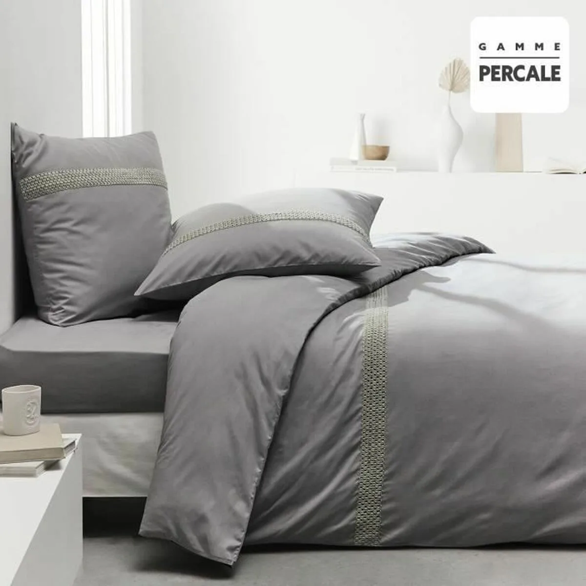 Parure de couette today percale gris 220 x 240 cm s718809431. Diaytar anticipe les tendances pour vous offrir le meilleur de la mode.
