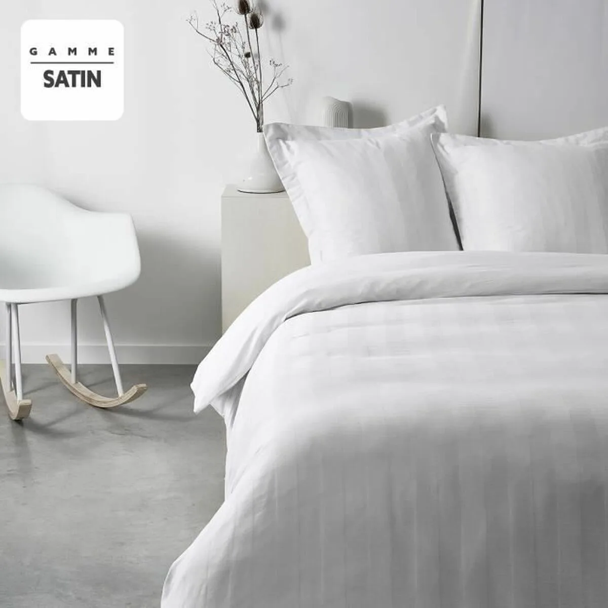 Parure de couette today satin blanc 240 x 260 cm 260 x 240 cm s718809097. Nous sommes Diaytar, les architectes de votre espace de vie en ligne, meublé avec les meilleurs produits du moment