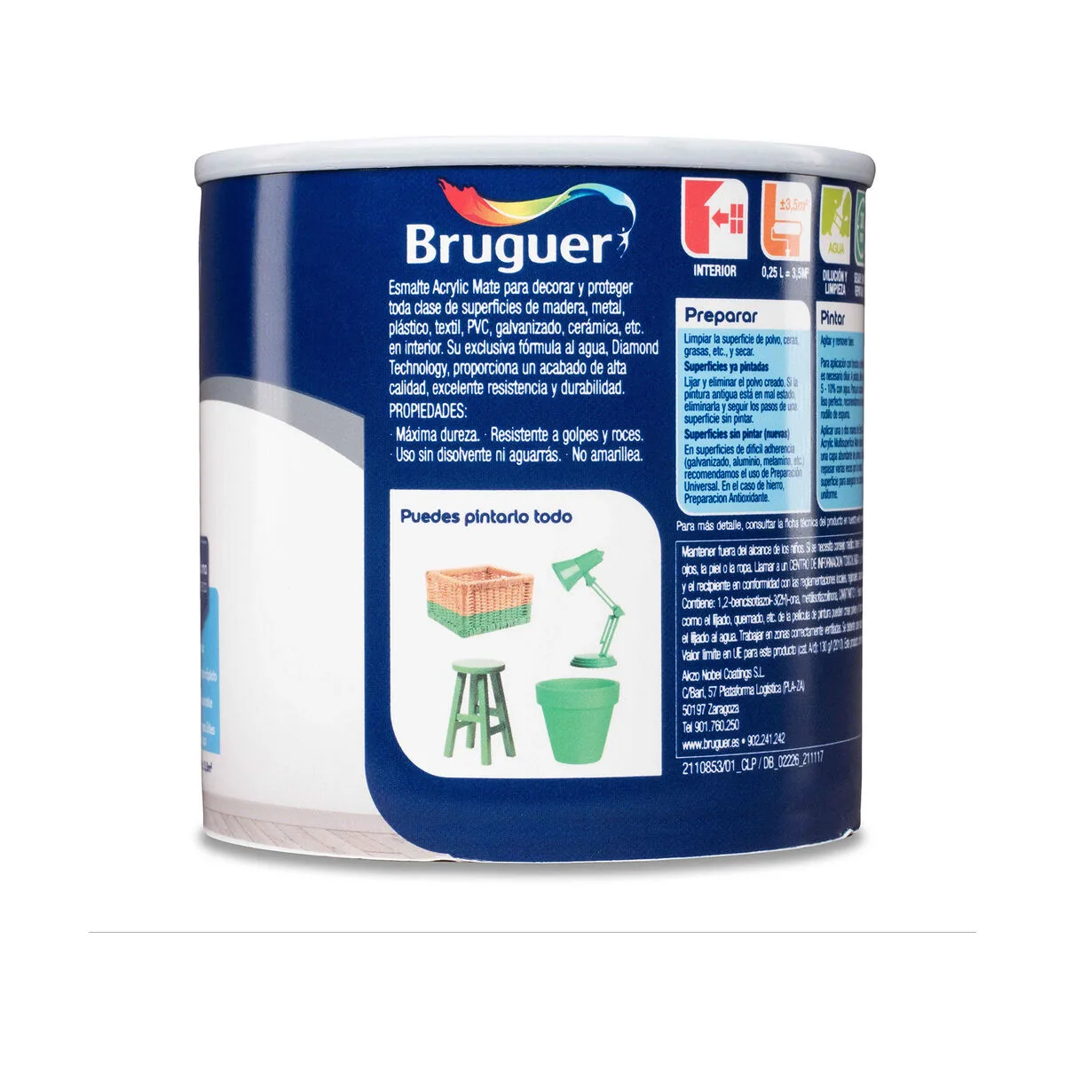 Peinture acrylique bruguer 5160685 250 ml permanent white mat s790283797. Diaytar, le nom qui garantit que chaque produit, du plus technologique au plus basique, a été choisi avec goût et exigence