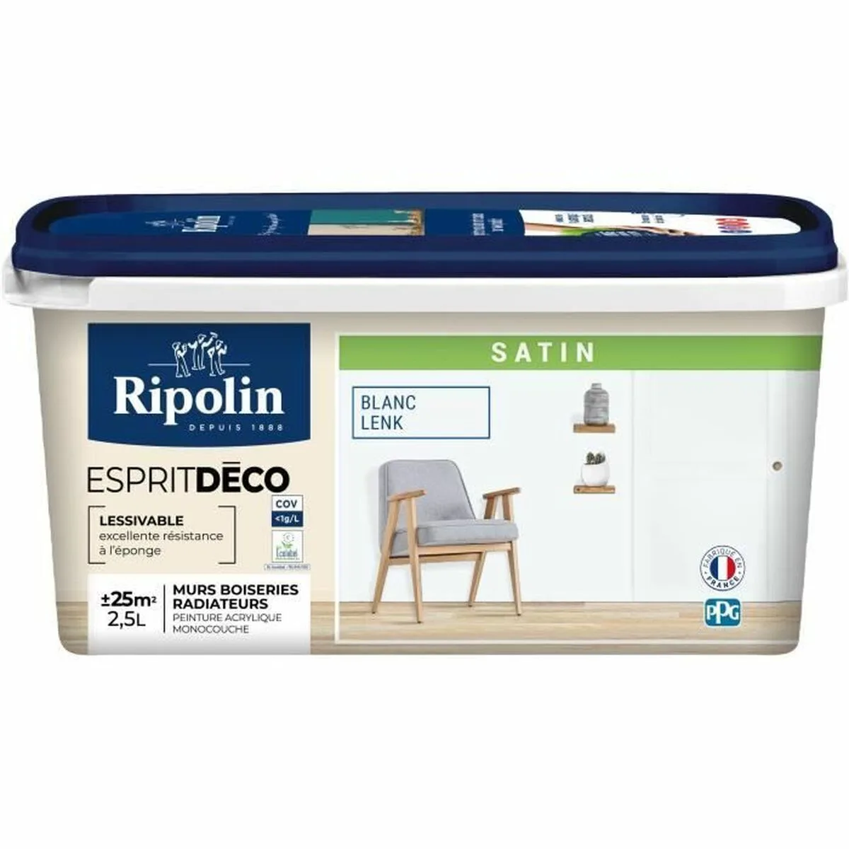 Peinture d appret ripolin blanc satine 2 5 l s7101416272. Votre vie, simplifiée et stylisée par Diaytar et sa collection de produits essentiels et innovants