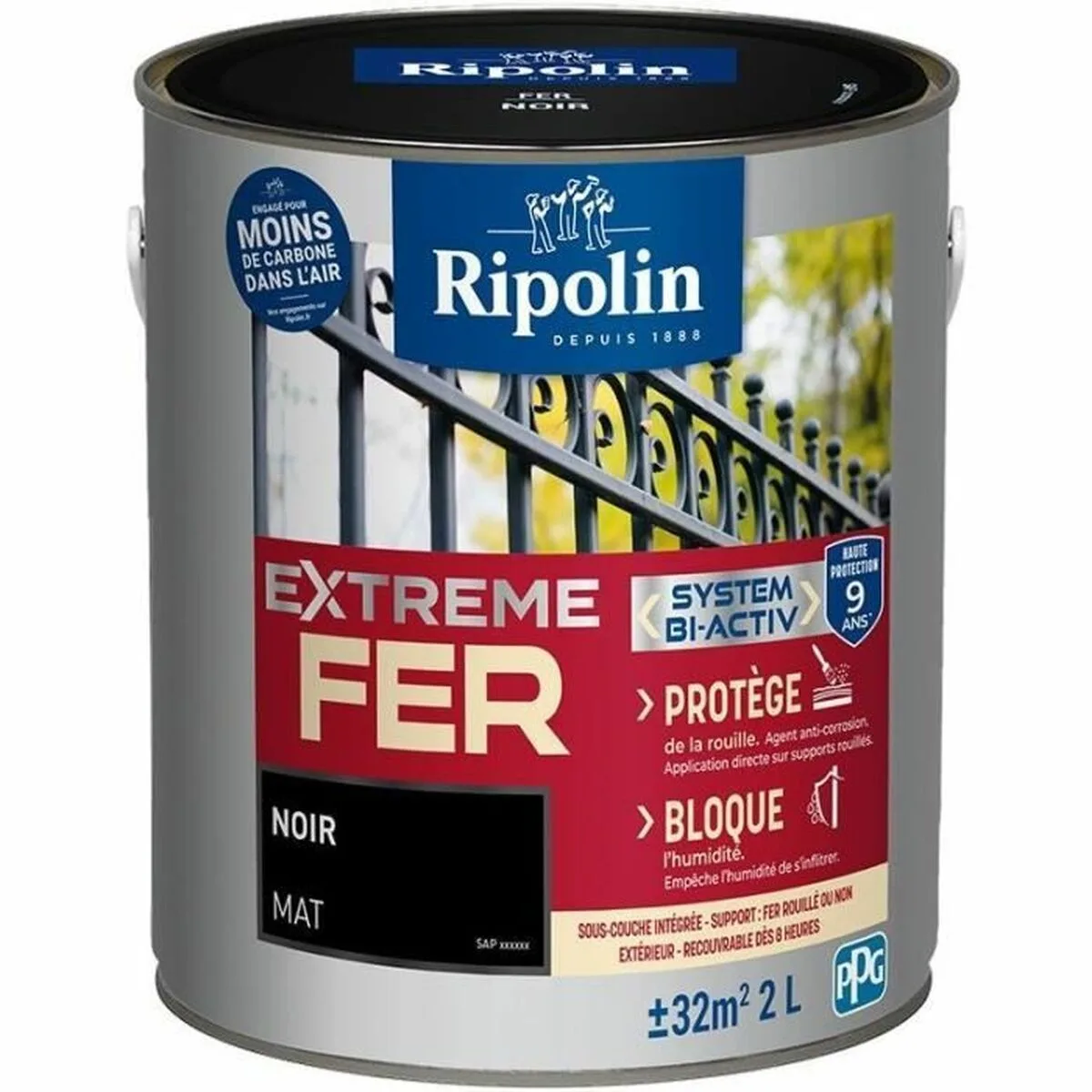 Peinture ripolin 395991 noir mat 2 l s7101450853. Transformez votre intérieur avec les produits déco Diaytar !
