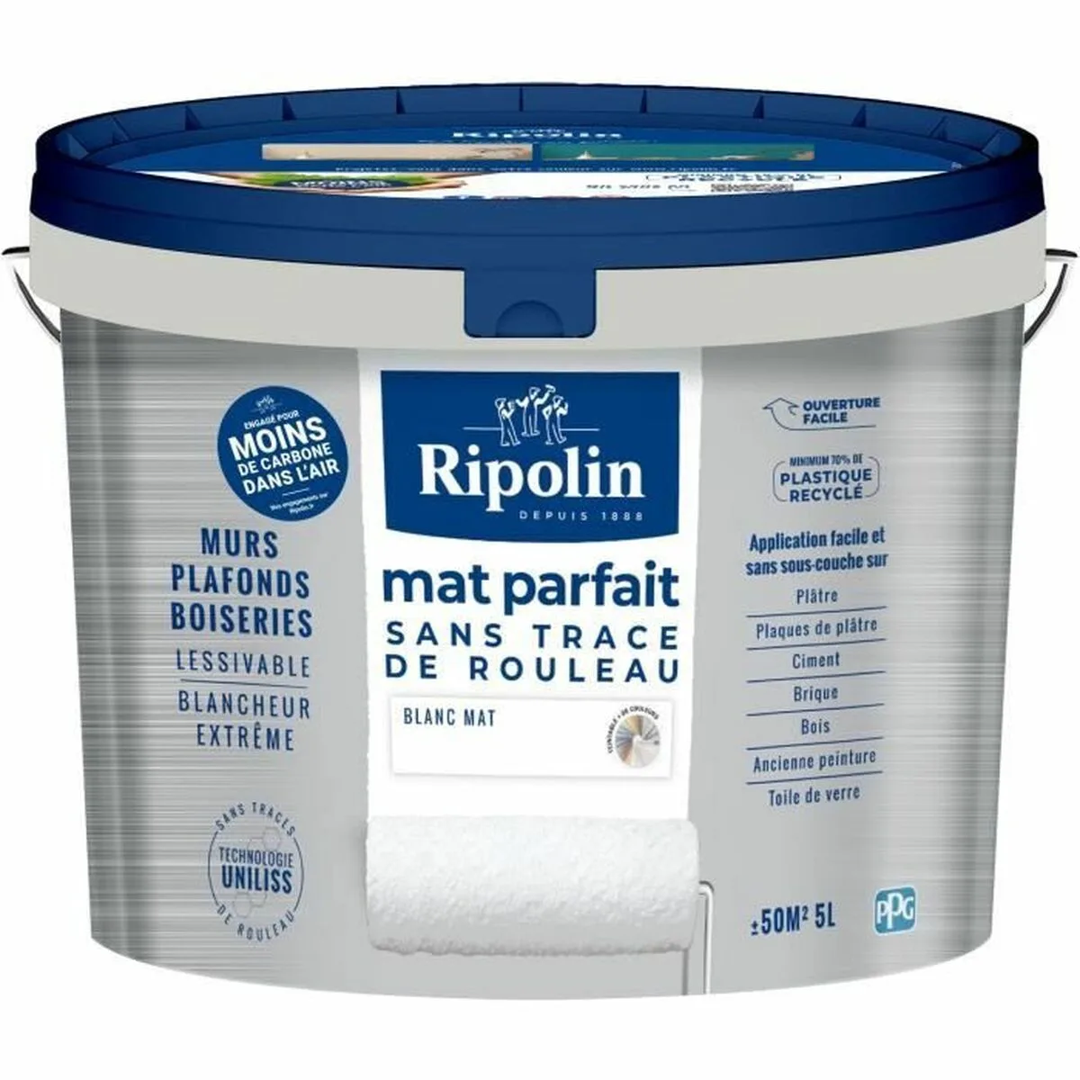 Peinture ripolin 441725 blanc mat 5 l s7101529631. Notre équipe chez Diaytar est une brigade de passionnés, toujours en chasse pour dénicher la perle rare qui vous fera vibrer.