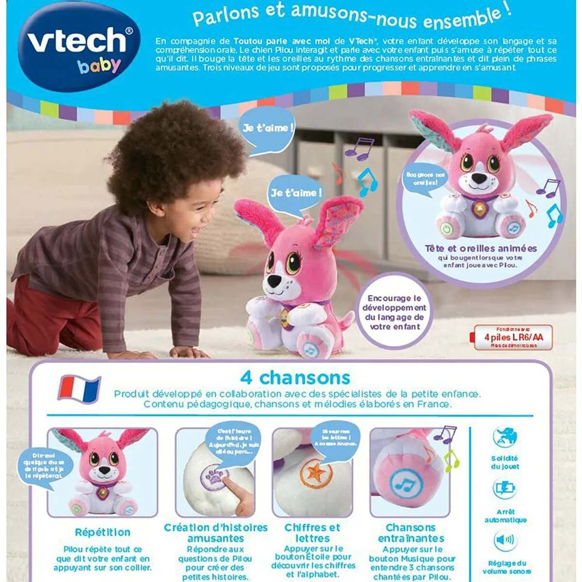 Peluche sonore vtech baby doggie talk to me fr chien s712539864. Diaytar pense global, shoppe local : une plateforme généraliste avec une approche curated pour un public international