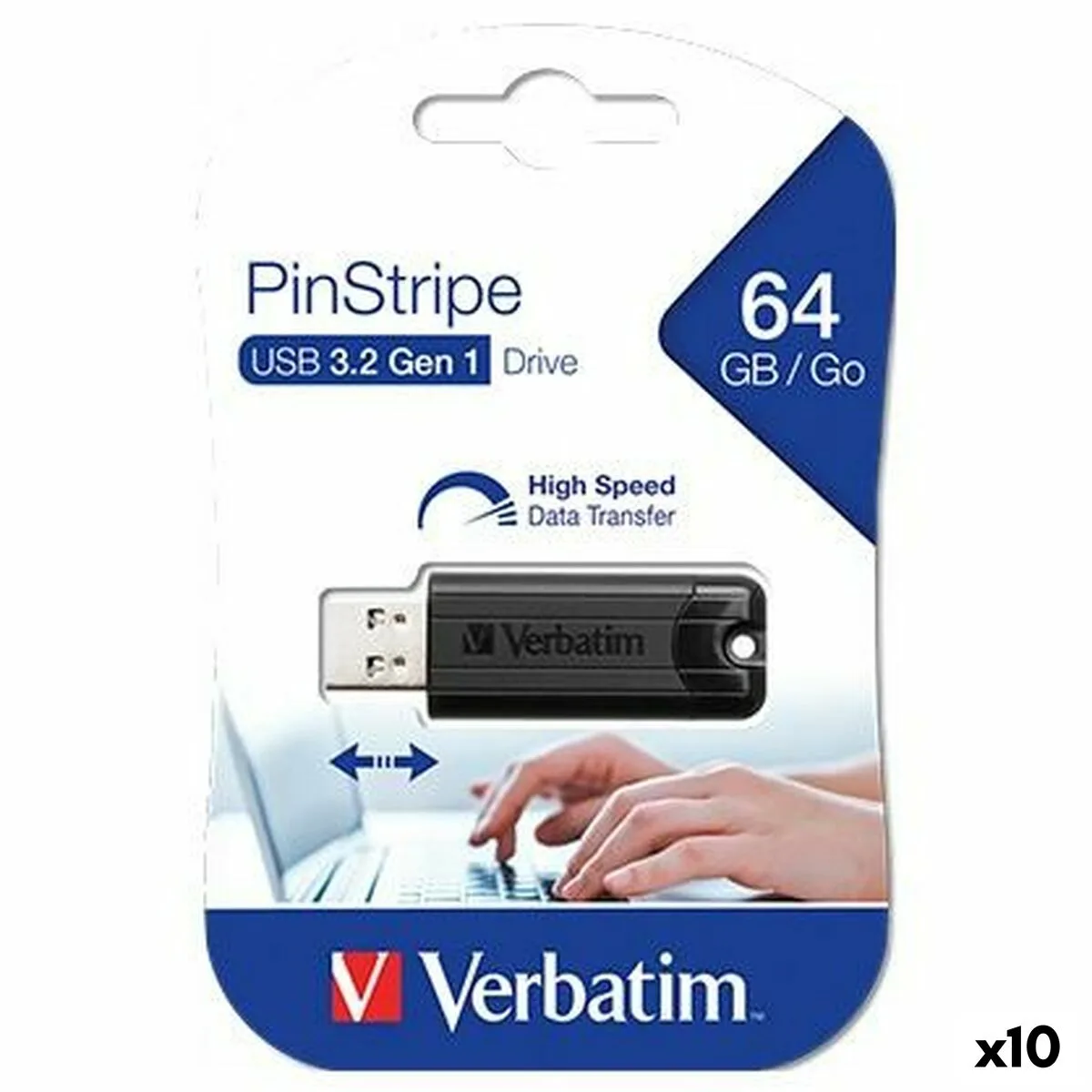 Pendrive verbatim pinstripe noir 64 gb 10 unites s843420921. Diaytar a fait le pari de la transparence : nous vous disons tout sur l'origine et la conception de nos produits.