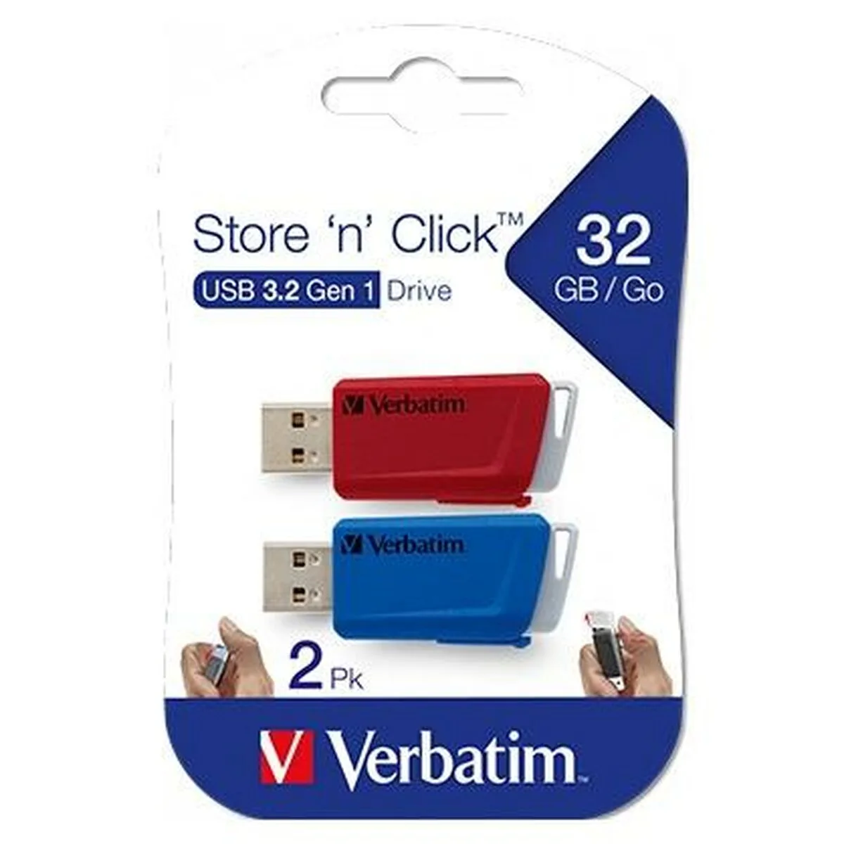 Pendrive verbatim store n click 2 pieces bleu multicouleur 32 gb s841971117. Les dernières tendances mode vous attendent chez Diaytar !