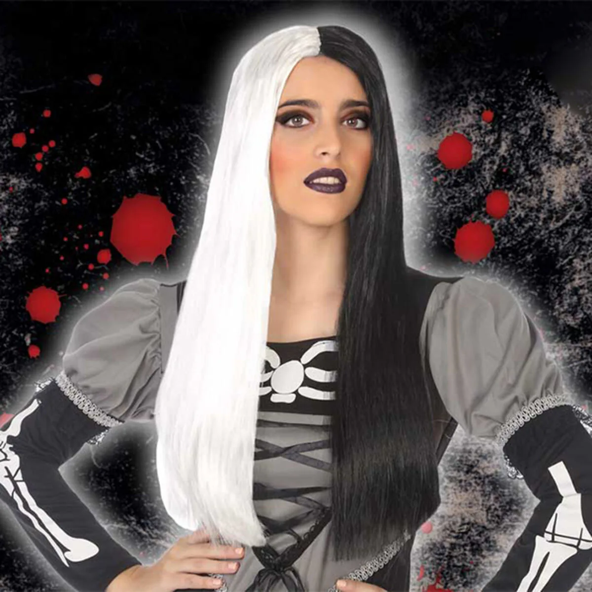 Perruque pour halloween noir blanc s112236092. Bienvenue dans l'ère du shopping conscient. Diaytar privilégie des produits avec une éthique et un impact positif.