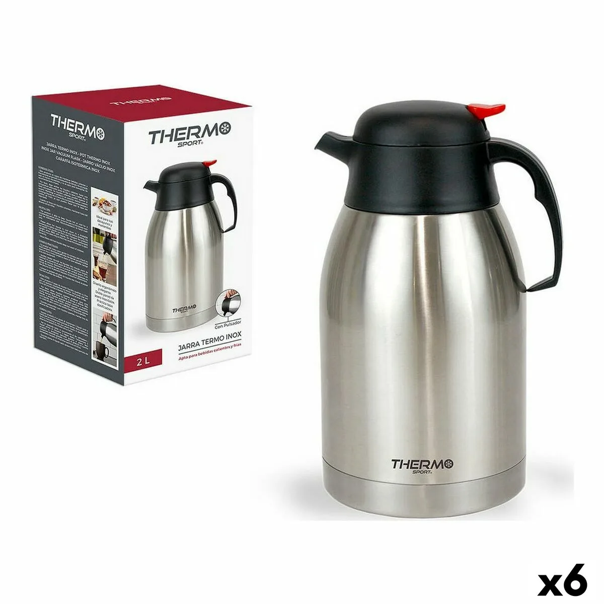 Pichet thermo thermosport 205339 2 l acier inoxydable 6 unites s223116061. Diaytar : Votre destination shopping en ligne pour découvrir les dernières tendances et produits généraux soigneusement sélectionnés