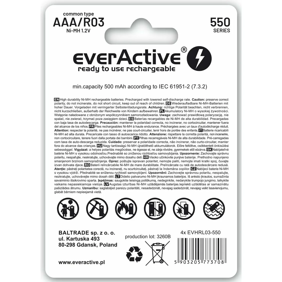Piles rechargeables everactive evhrl03 550 1 2 v s9110716486. La mode selon Diaytar : audacieuse, accessible et toujours dans l'air du temps.