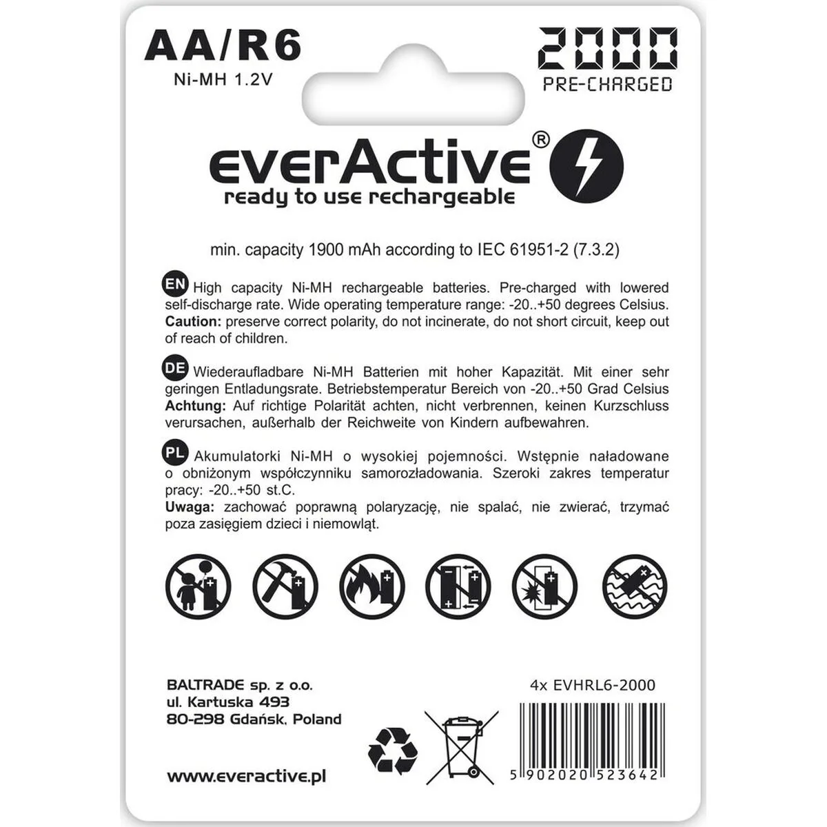 Piles rechargeables everactive evhrl6 2000 aa lr6 1 2 v 3 7 v s910610830. Notre équipe chez Diaytar est votre équipe de choc, dévouée à débusquer les produits qui méritent votre attention.