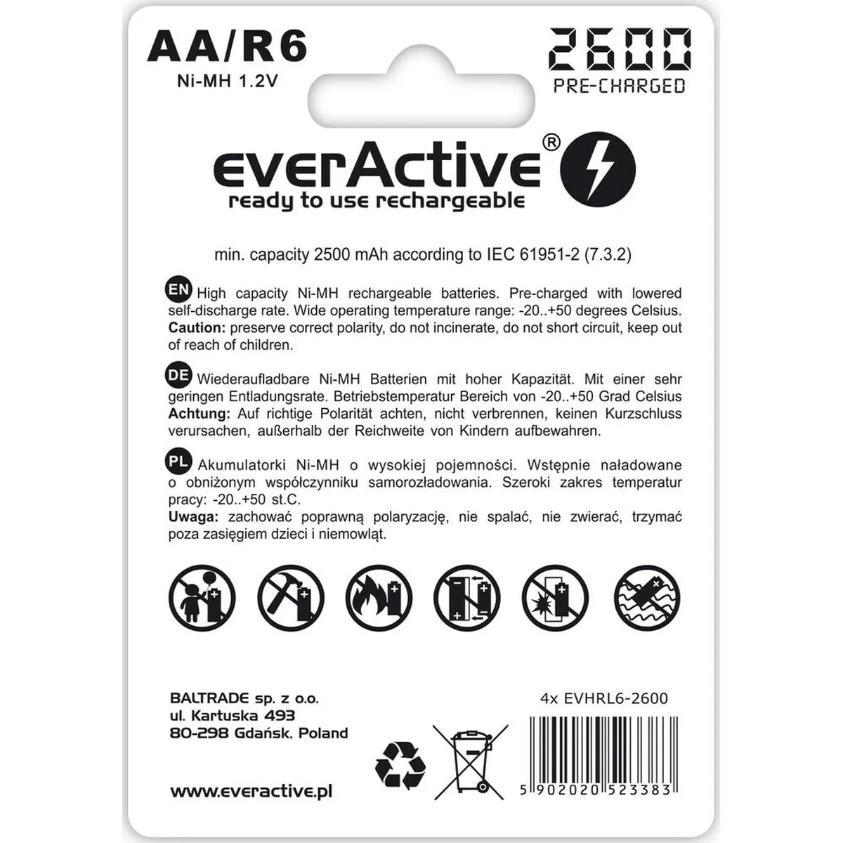 Piles rechargeables everactive evhrl6 2600 2500 mah 1 2 v s910610670. Re-découvrez le plaisir de shopper en ligne avec Diaytar et sa multitude de produits triés sur le volet pour vous