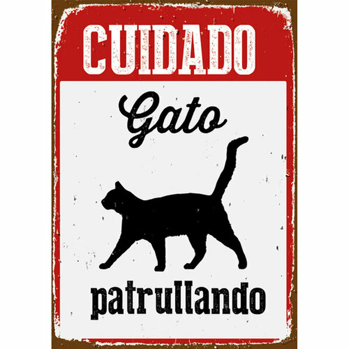 Plaque magnet steel cuidado gato patrullando 14 8 x 21 cm m060279144. Diaytar ne suit pas les tendances, il les anticipe à travers sa sélection前瞻 de produits électroniques et généraux