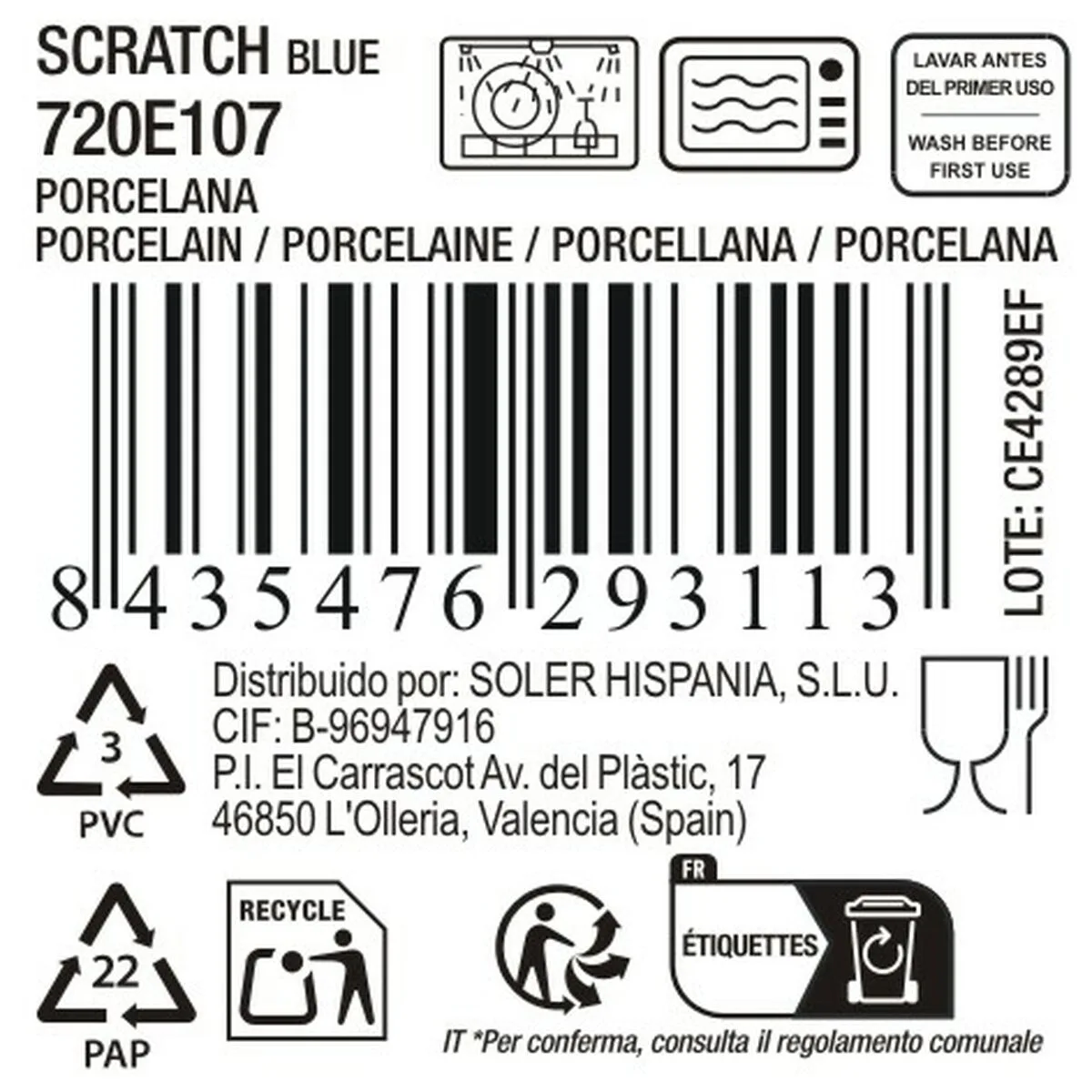 Plat a gratin la mediterranea scratch blue 18 unites s223861029. L'art de vivre à la française s'exprime dans notre collection maison Diaytar.