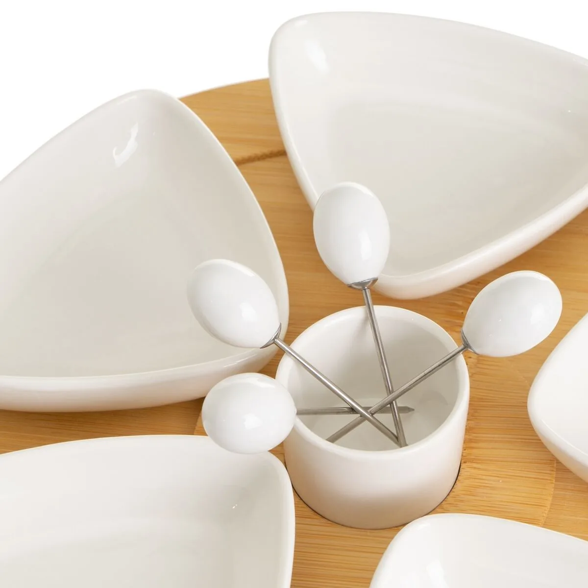Plateau aperitif blanc naturel 30 x 30 x 5 cm 6 unites s880877550. Diaytar révolutionne votre façon de faire du shopping en ligne !