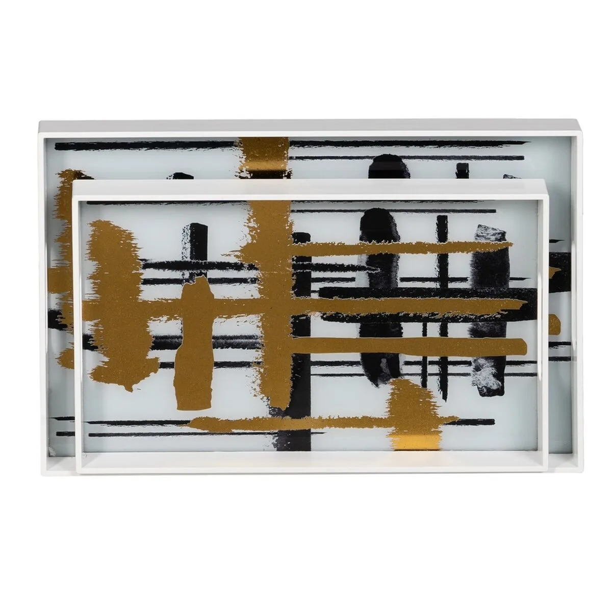 Plateau aperitif blanc noir dore pvc verre abstrait 45 x 31 x 4 2 cm 2 unites s880514686. Diaytar, c'est l'art de la sérendipité appliqué au e-commerce : vous venez pour une chose, vous repartez avec l'objet de vos rêves.