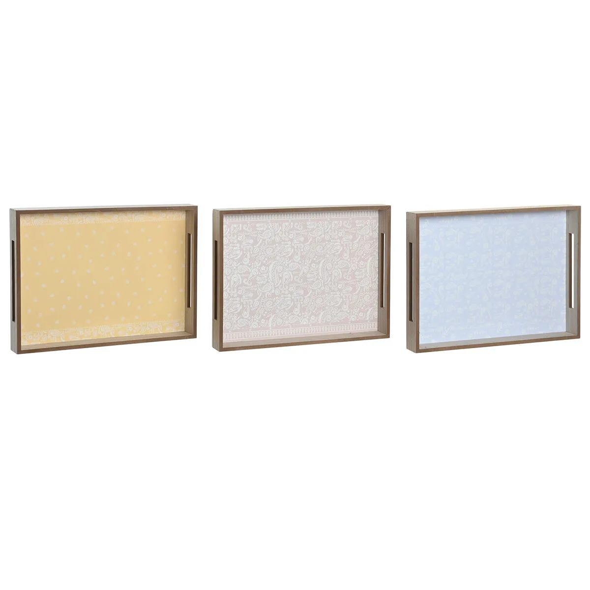 Plateau aperitif dkd home decor bleu rose jaune 3 pieces bois mdf 40 x 30 x 5 cm shabby chic s304462028. Chez Diaytar, chaque détail compte pour votre satisfaction totale.