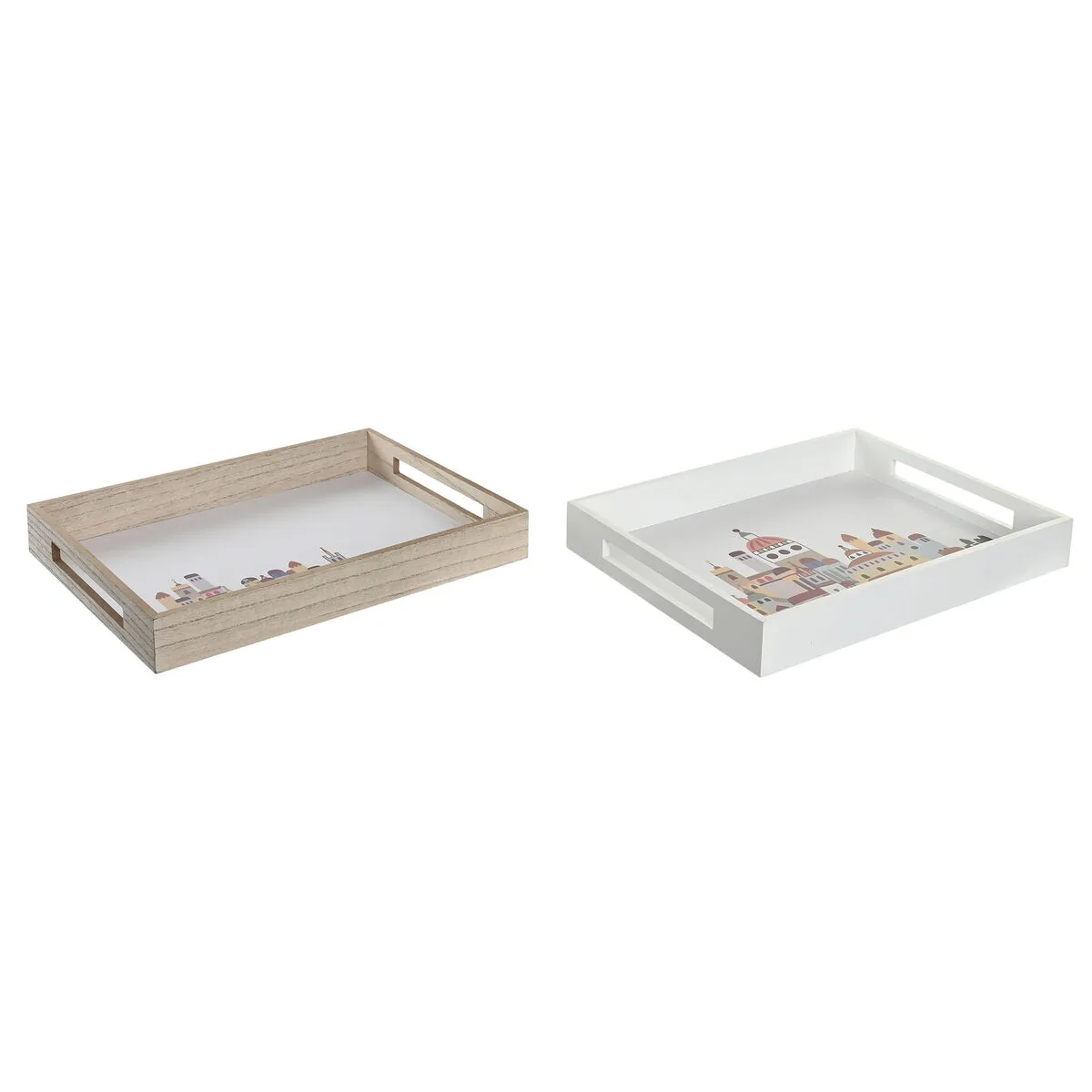 Plateau aperitif dkd home decor multicouleur bois mdf cottage maisons 2 unites 40 x 30 x 5 cm s304462426. Bienvenue chez Diaytar, où nous croyons que le meilleur produit est celui qui vous trouve, et non l'inverse.
