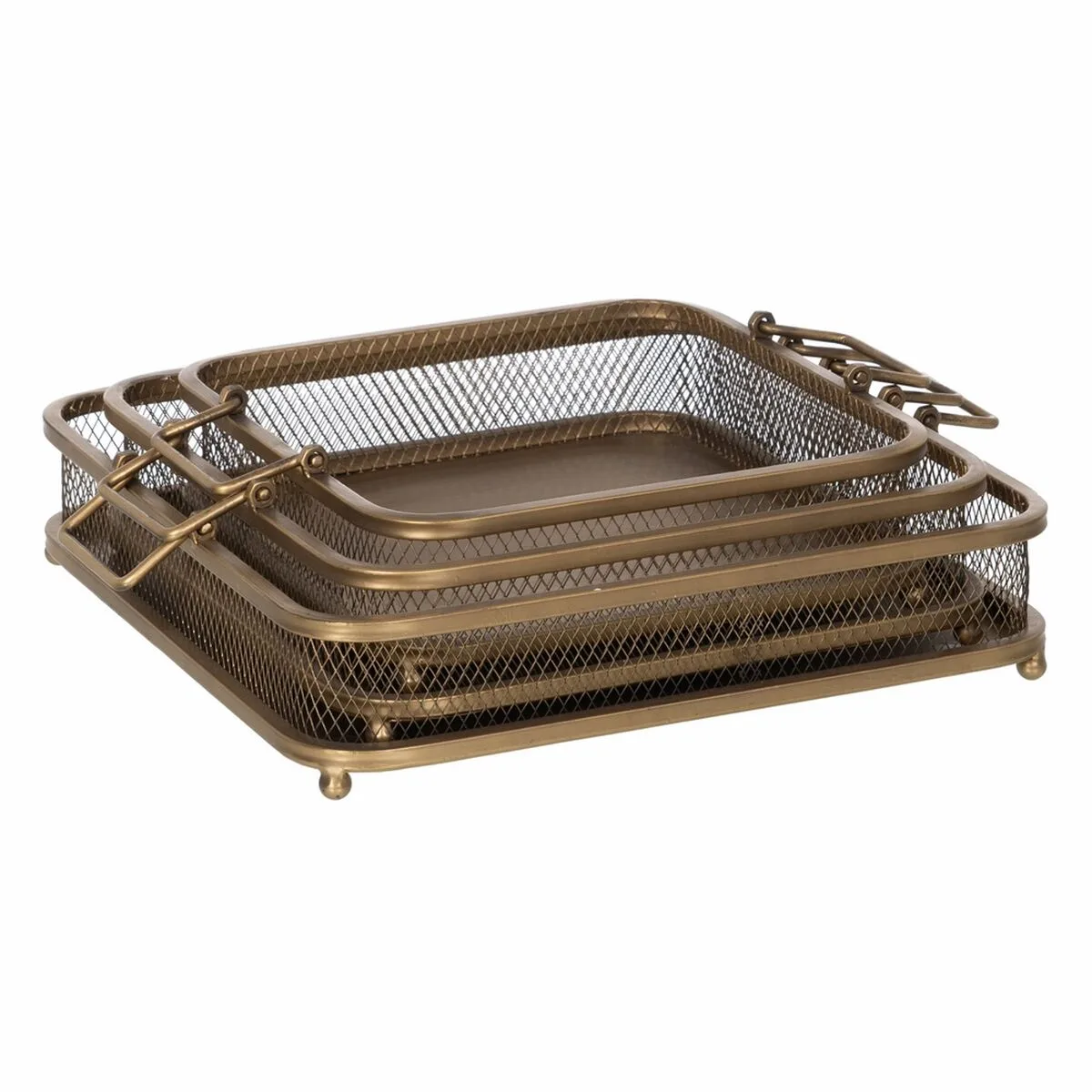 Plateau aperitif dore fer 40 x 40 x 10 cm s880502155. Votre boutique de confiance Diaytar vous accompagne dans tous vos projets.