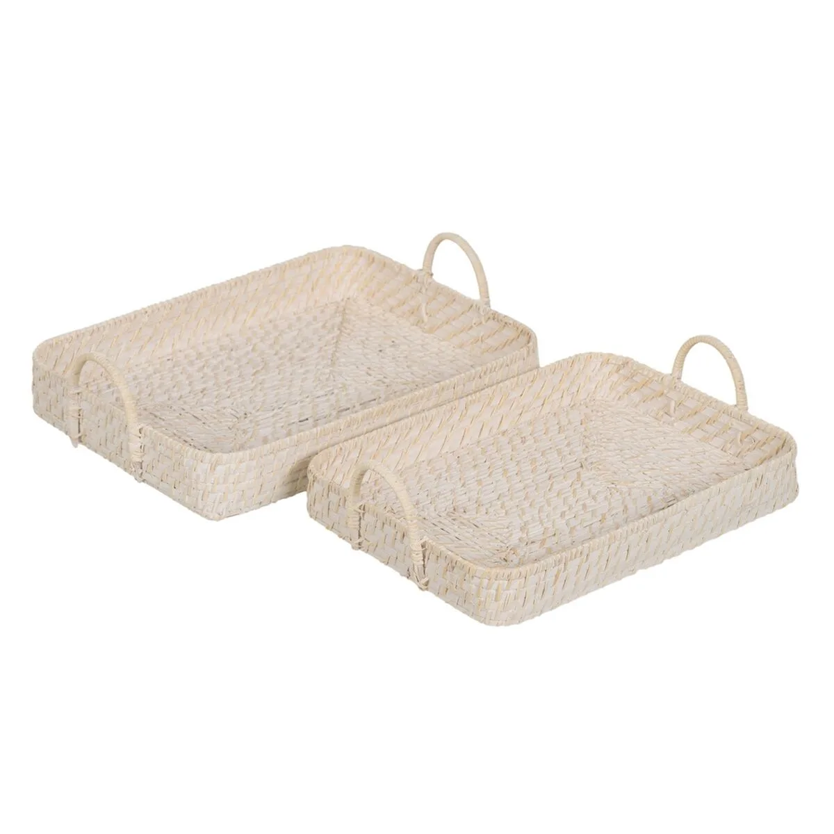 Plateau blanc bambou rotin 45 x 34 x 13 cm 2 unites s880616645. Diaytar, le garde-meuble moderne de toutes vos envies : des produits pour combler tous vos besoins et toutes vos fantasies.
