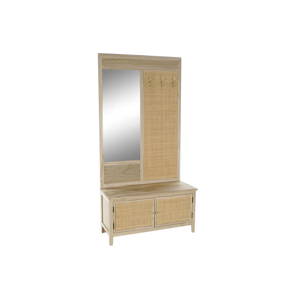Porte manteau avec miroir home esprit naturel rotin bois de paulownia miroir 92 x 40 x 181 cm s305774827. Diaytar, c'est la promesse tenue d'un e-commerce où l'émerveillement devant un produit simple est encore possible.