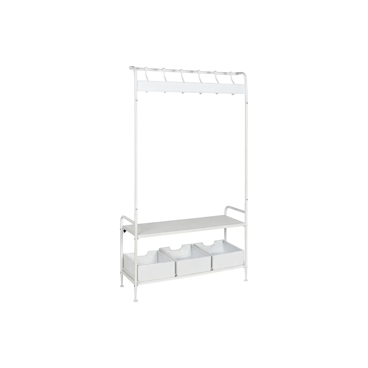 Porte manteaux avec etageres home esprit blanc metal loft 110 x 36 x 186 cm s305627933. Bienvenue dans l'écosystème Diaytar, où chaque produit a été pensé pour s'intégrer parfaitement dans votre vie moderne