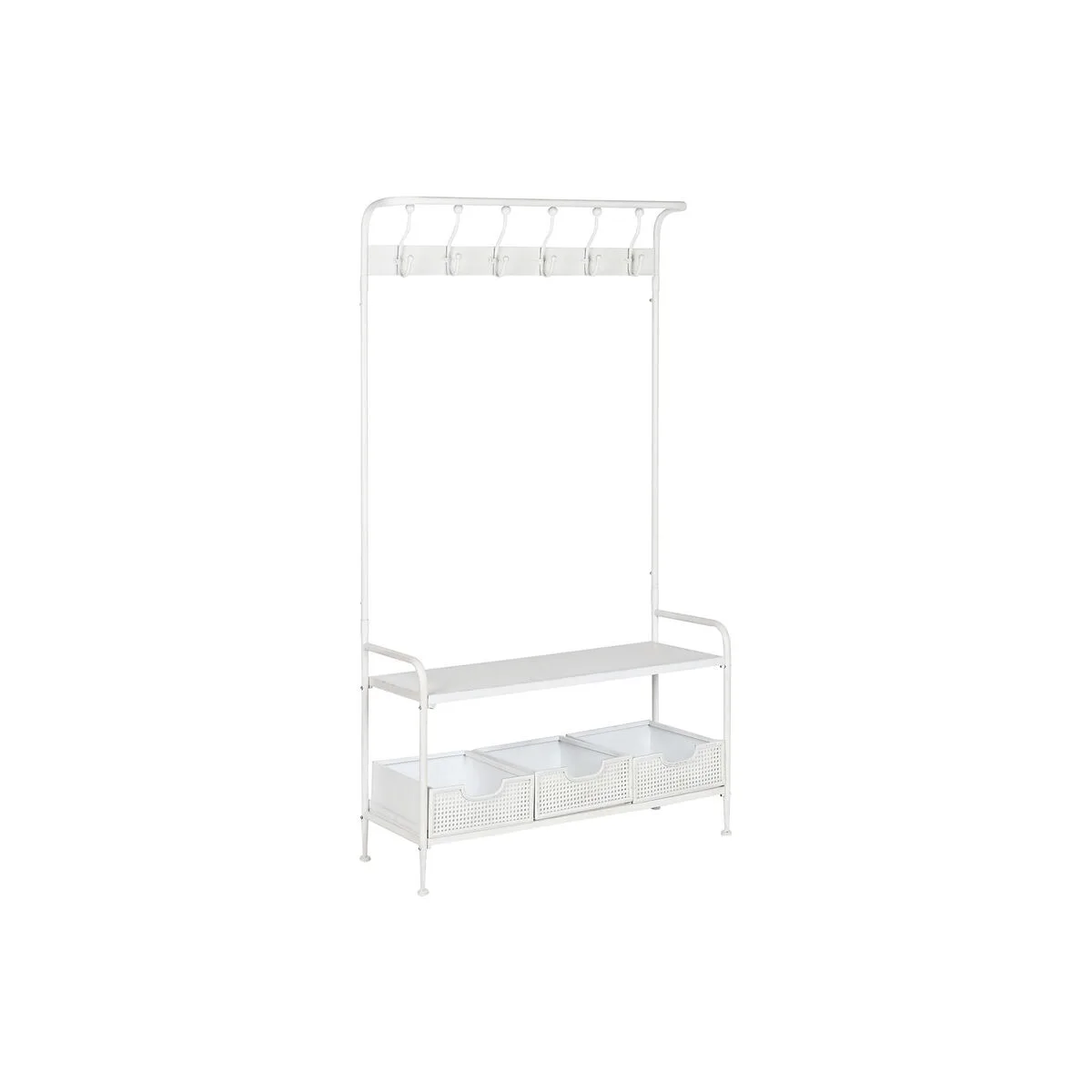 Porte manteaux avec etageres home esprit blanc metal loft 110 x 36 x 186 cm s305627974. Diaytar, le nom qui garantit que chaque produit, du plus technologique au plus basique, a été choisi avec goût et exigence
