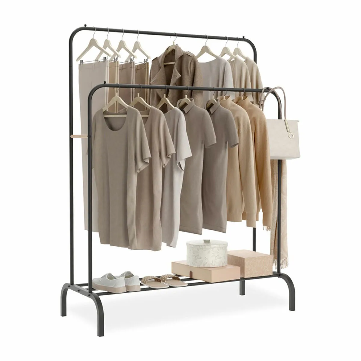 Porte manteaux newlux hangy duo 30 noir metal 115 x 50 x 150 cm s792276218. Diaytar, c'est la vitrine ultime des produits qui comptent vraiment, ceux qui simplifient et embellissent existant.