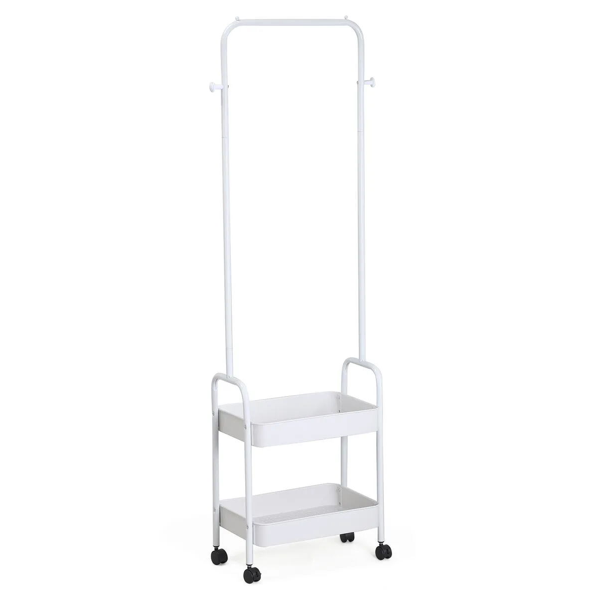 Porte manteaux vinthera moa acier blanc avec des roues 45 5 x 29 5 x 159 cm s271097623. Diaytar, c'est le hub où se connectent les créateurs de produits géniaux et les clients qui les attendaient sans le savoir.