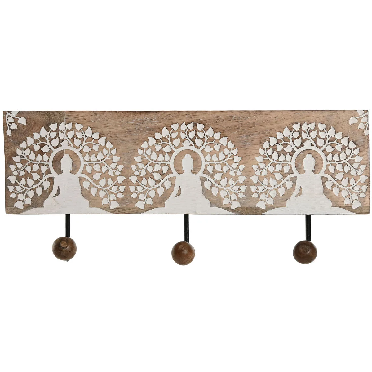Portemanteau home esprit blanc noir naturel metal bois de manguier buda 38 x 5 x 16 cm s305741635. Diaytar, c'est le hub où se connectent les créateurs de produits géniaux et les clients qui les attendaient sans le savoir.