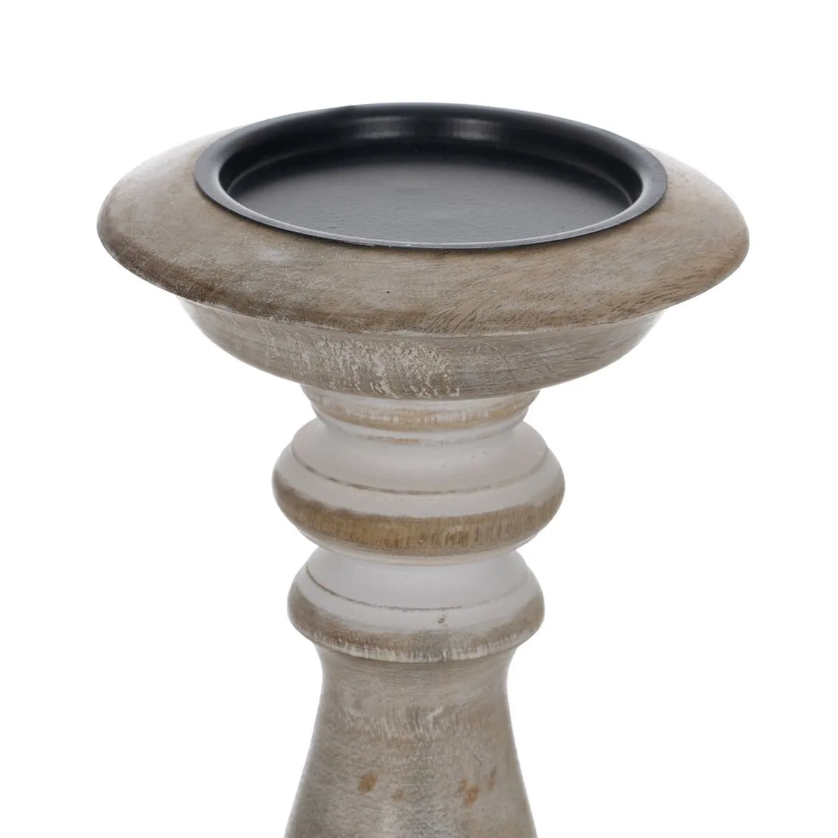 Pot a bougie blanc naturel fer bois de manguier 14 x 14 x 38 cm s880574318. Innovation, style et qualité : les trois piliers de l'expérience Diaytar.
