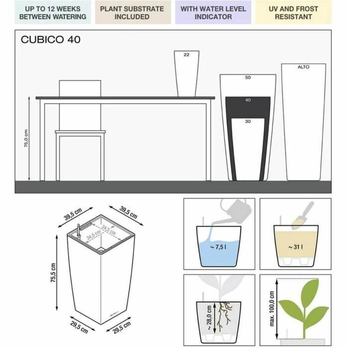 Pot auto arrosant lechuza rouge 39 5 x 39 5 x 75 5 cm polypropylene plastique rectangulaire s7100039857. Diaytar, c'est la vitrine permanente des innovations produits qui vont faire parler d'elles dans les mois à venir.