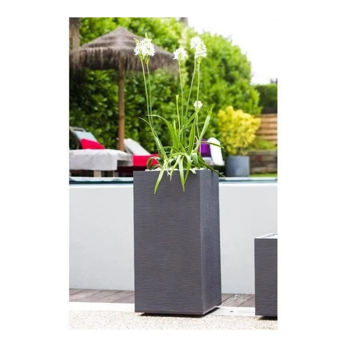 Pot eda graphit gris gris fonce plastique carre 39 5 x 39 5 x 80 cm s714930751. Votre garde-robe mérite le style Diaytar - Découvrez nos nouveautés !
