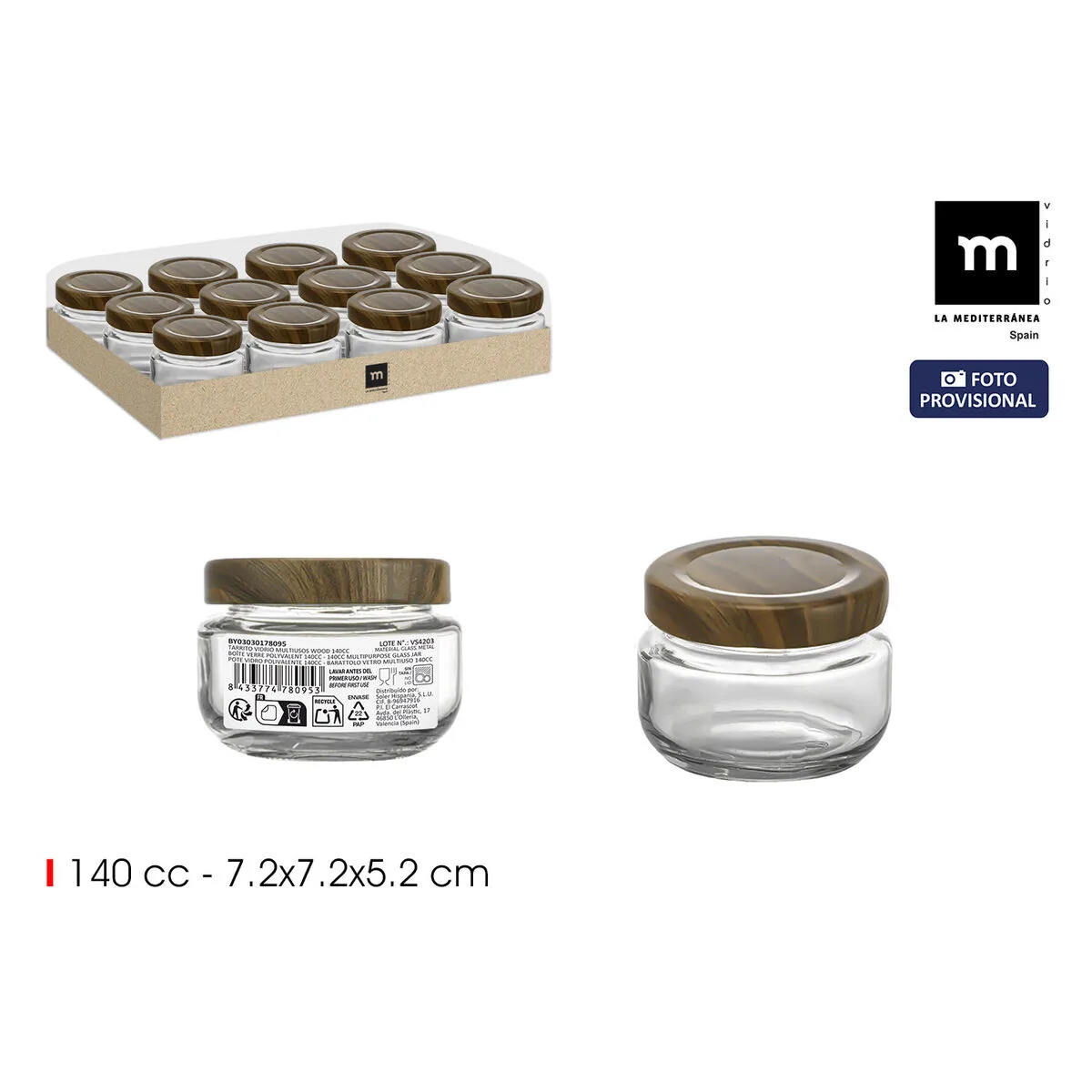 Pot en verre la mediterranea wood 140 ml 24 unites s223857286. Diaytar incarne le nouveau visage du e-commerce : agile, éclectique et profondément ancré dans les tendances du moment
