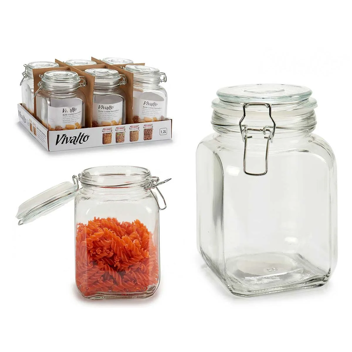 Pot en verre vivalto cw 41200f dh6 transparent argente 1 2 l 6 unites s363328589. Diaytar réinvente votre quotidien avec des objets déco pleins de charme.
