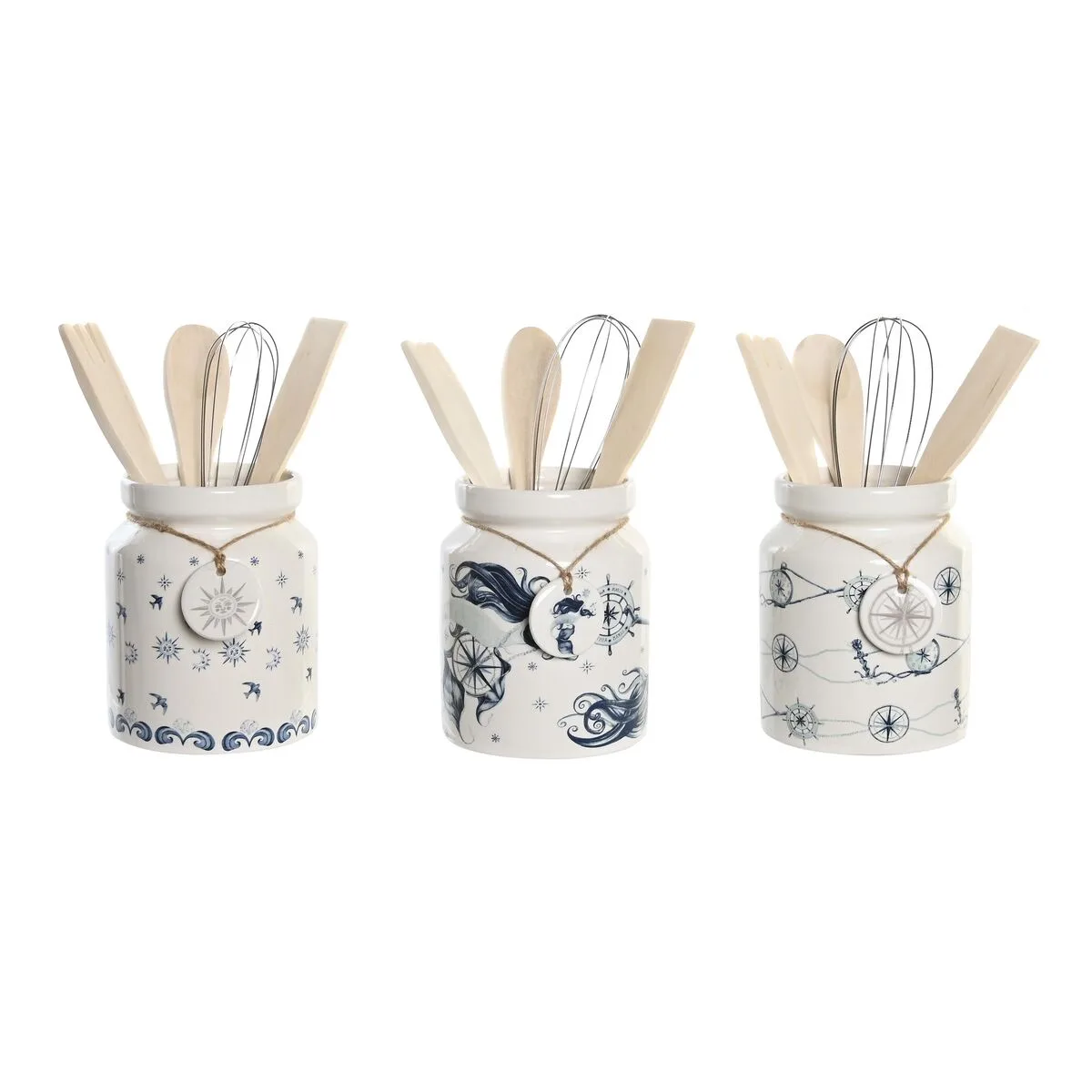 Pot pour ustensiles de cuisine dkd home decor metal dolomite bois mdf 12 x 12 x 25 cm 3 unites s304456594. Innovation, style et qualité : les trois piliers de l'expérience Diaytar.