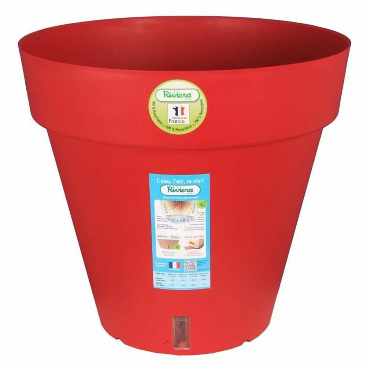 Pot riviera rouge polypropylene plastique rond ballon o 50 cm s715208191. Du salon à la chambre, Diaytar habille votre intérieur avec élégance.