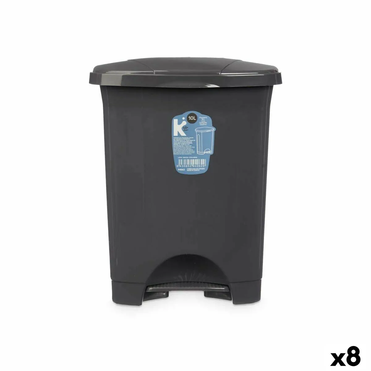 Poubelle a pedale anthracite plastique 10 l 8 unites s363234756. Diaytar décomplexe le shopping en ligne : trouvez tout ce dont vous avez besoin et tout ce dont vous rêvez, au même endroit