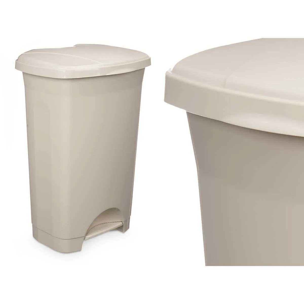 Poubelle a pedale beige plastique 50 l 3 unites s363236525. Du salon à la chambre, Diaytar habille votre intérieur avec élégance.