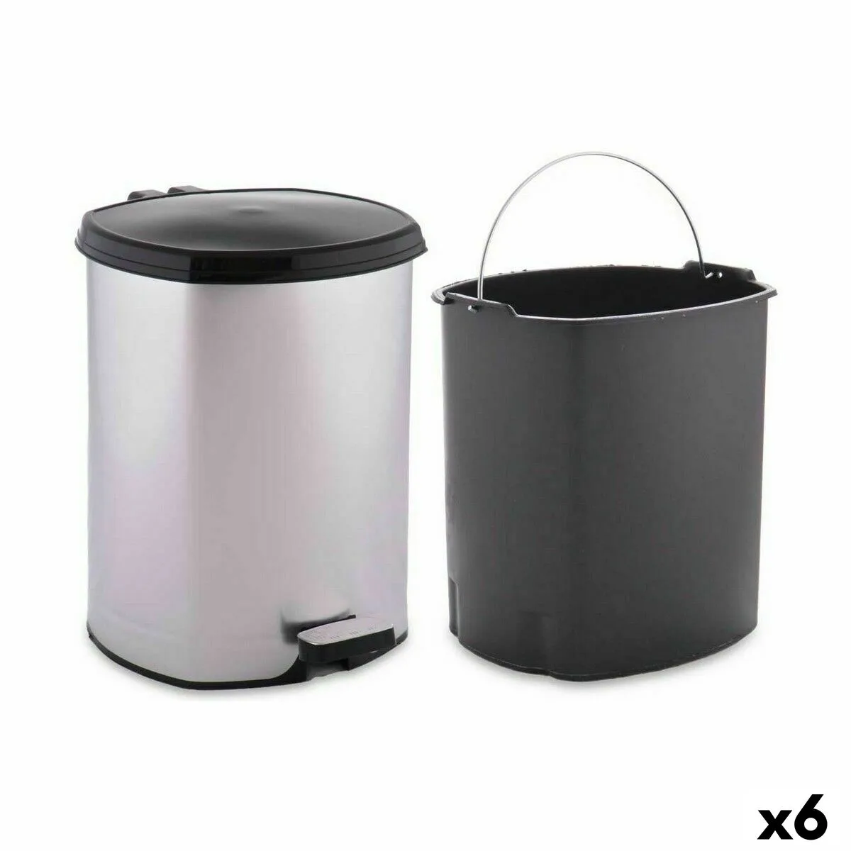 Poubelle a pedale berilo d004 1 argente plastique 6 l 6 unites s362640986. Diaytar Fashion : Soyez à la pointe de la mode avec nos collections exclusives.