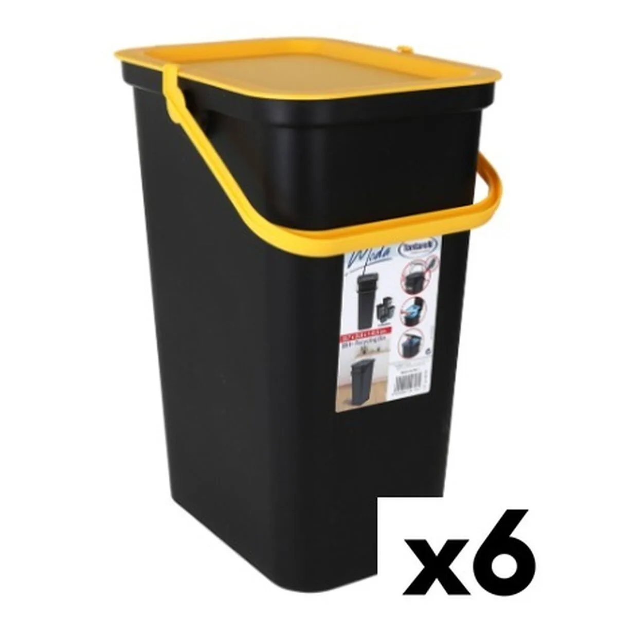 Poubelle recyclage tontarelli moda jaune noir 24 l 6 unites s222829846. Chez Diaytar, chaque visite est l'occasion de découvrir un nouveau produit génial, qu'il soit électronique ou domestique