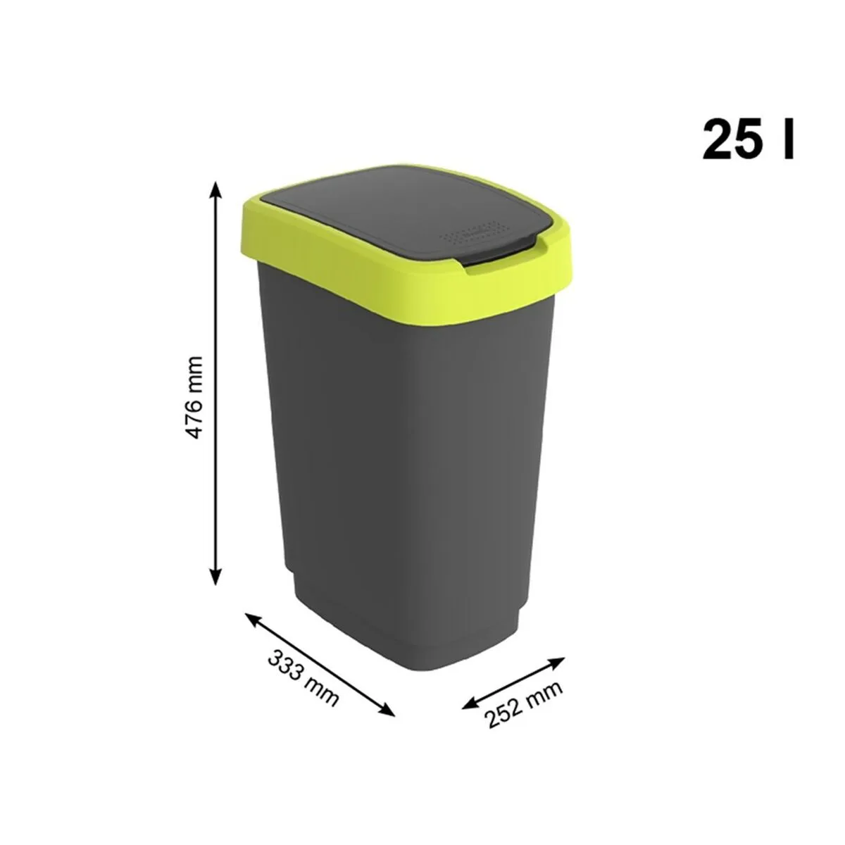 Poubelle rotho twist lime plastique 25 l s9111939947. Diaytar, c'est la démonstration que le meilleur des produits est à portée de clic, sans compromis, sans attente.