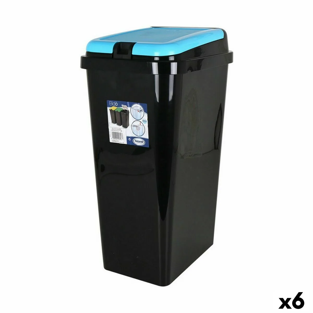 Poubelle tontarelli bido bleu noir 45 l rectangulaire 40 x 29 x 65 cm 6 unites s222827356. Diaytar opère une veille constante pour vous offrir l'élite des produits généraux, électroniques et maison.