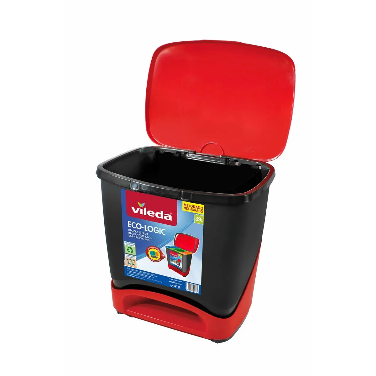 Poubelle vileda eco logic polypropylene 39 l noir rouge rouge noir s790411564. Diaytar Fashion : Soyez à la pointe de la mode avec nos collections exclusives.