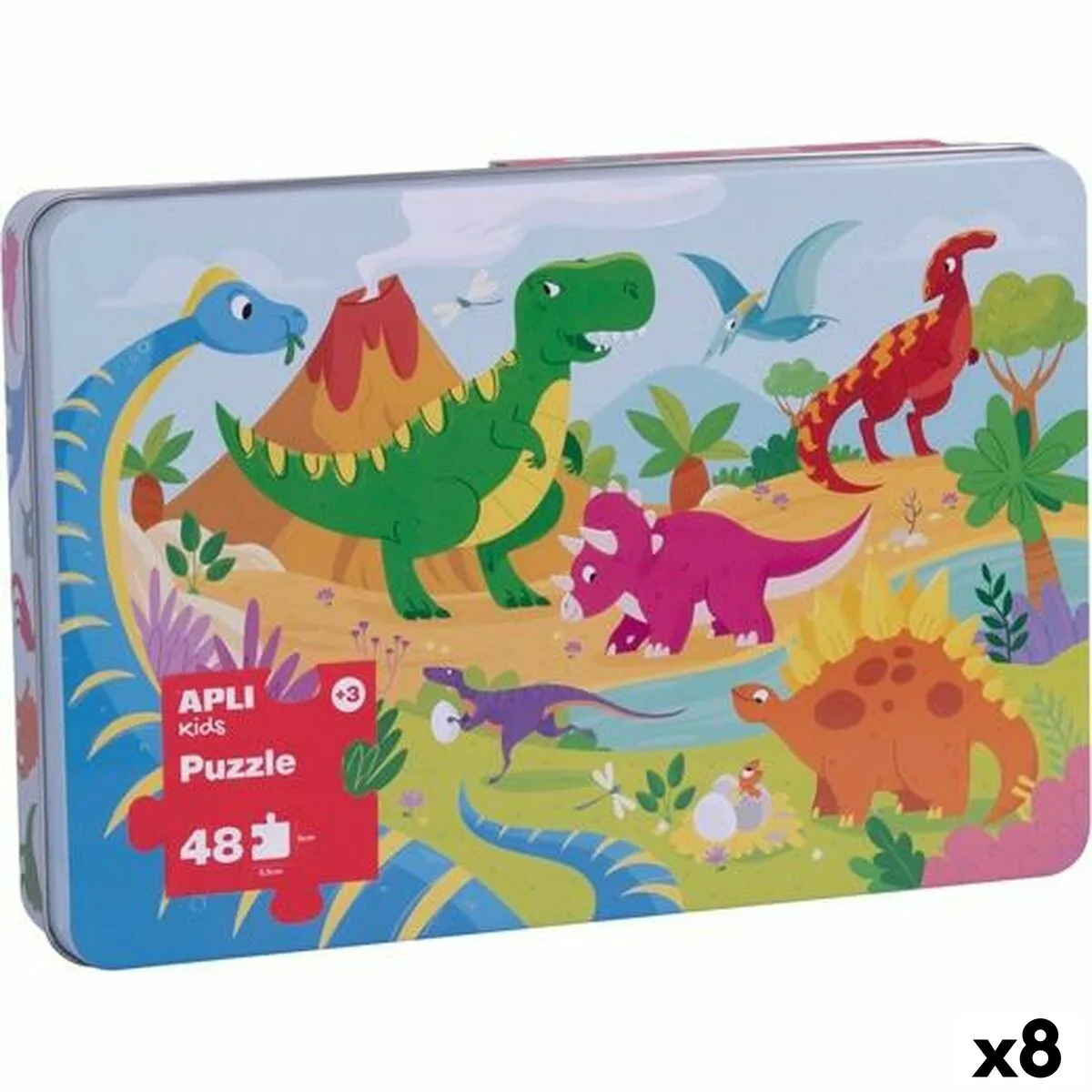 Puzzle apli 48 x 32 cm dinosaures 48 pieces 8 unites s843614866. Diaytar : La boutique qui réunit qualité, tendance et prix accessibles sous un même toit.